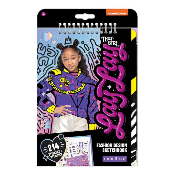 That Girl Lay Lay: Fashion Design Sketchbook - Make It Real, Nickelodeon, Includes 214 Stickers & Stencils, Draw Sketch & Create, Fashion Coloring Book, Tweens & Girls, Kids Ages 6+