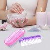 ROLECK 4 Pcs Nail brush Two Sided,Nail brush for cleaning fingernails Men Women,Nail brushes for Toes,Easy use fingernail brush,Nail scrubber brush for Travel,Nail cleaning brush Kids