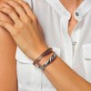 Earth Therapy Original Copper Magnetic Cuff Bracelet for Men & Women – Silver Braided Style – Adjustable - Ultra Strength