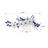 Alilang Flower Bride Wedding Hair Comb Silver Side Comb Blue Crystal Bridal Hair Piece Hair Jewelry Bridal Hair Accessories