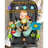 Baby Stroller Arch Mobile, Adjustable Musical Cirb Mobile Toys with Universal Clamps, Versatile Activity Toy Bar for Baby Bouncer Infant Car Seat Toys Stroller Toys Mobile for Bassinet Crib - Orange