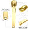 8 Pieces Skincare Spatula Metal Cosmetic Spatulas Makeup Applicator Mini Beauty Scoop Facial Cream Mask Spoon for Mixing and Sampling(Gold)
