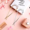 2pcs French Hair Pin, 11x3.6cm/4.33x1.42inch Metal French Hair Pins French Twist Hair Pin Hair Sticks Gold Silver Hair Clip Hair Hair Clips Hair Accessories for Women (Type2)
