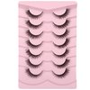 False Eyelashes Cat Eye Natural Look 3D Wispy Lashes Fluffy Faux Mink Lashes Volume Soft Light Fake Eyelash 7 Pairs Pack by Milllruez