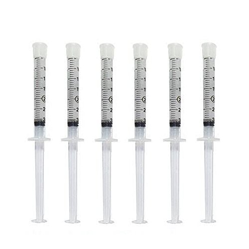 Teeth Whitening Gel 44% Carbamide Peroxide, 6 Tooth Bleaching Gel Syringe Dispensers 6 pcs