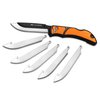 OUTDOOR EDGE 3.5" RazorLite EDC Knife. Pocket Knife with Replaceable Blades and Clip. The Perfect Hunting Knife for Skinning Deer. Blaze Orange with 6 Blades