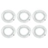 Fodattm 6PCS Women Lady Stretch Flexible Plastic Full Circle Hair Comb Headband Hair Hoop Hair Clip Spring Head Band with Deep Teeth (Clear)