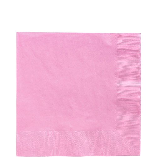 Amscan Big Party Pack Luncheon Paper Napkins, 6.5" x 6.5", 100 Ct, New Pink
