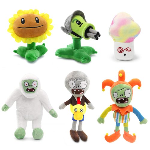 Maikerry PVZ Plush Dolls-(Set of 6) Zombie Toys Halloween Christmas Birthday Decoration Zombie Plush