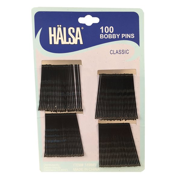 Halsa Bobby Pins, 100, Black