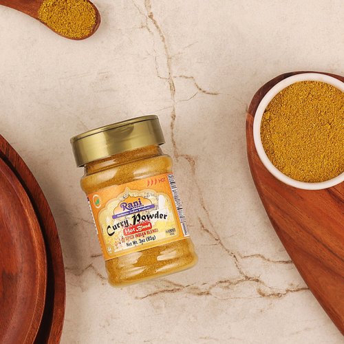 Rani Curry Powder Hot (11-Spice Authentic Indian Blend) 3oz (85g) PET Jar ~ All Natural | Salt-Free | Vegan | No Colors | Gluten Friendly | NON-GMO | Kosher | Indian Origin