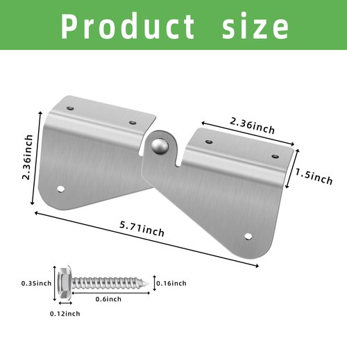 2 Pcs Gutter Extension Hinge, Downspout Extension Flip-Up Hinge, Easy DIY Installation on Any Size Rectangle or Square Downspout (2) (2)