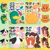 JOYIN 36 Pcs 9"x6" Farm Animals Make a face Stickers for Kids, Make Your Own Animal Sticker Sheets, Party Favors Kids Crafts, Goodie Bags Stuffers for Kids, Classroom Rewards