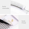 SRCKFIZ 3D Eyelash Extensions Volume Lash Extensions 0.10mm Premade Fans Lash Extension D Curl Russian Volume Individual Eyelashes Pro Granting Cluster Lash Extensions Supplies (3D-D-0.10, 8mm)