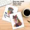 The Best Card Company - 20 Assorted Blank Watercolor Animal Note Card Box Set 4 x 5 In + Envelopes (10 Unique Designs) Kids Greeting Cards, Camp Stationery, Funky Rainbow Wildlife AM4948OCB-B2x10