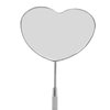 Lash Mirror Eyelash Extension Mirror Eyelash Makeup Mirror Heart Shaped Lash Mirror Professional Portable Stainless Steel Makeup Eyelash Mirror for Lash Extension (Silver)