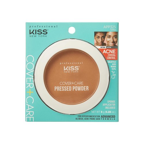KISS Cover and Care Acne Control Pressed Powder Shine Free Face Light Weight Makeup Setting Powde...