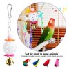 Parakeet Toys, Love Birds Toys, Bird Plastic Ball Toys Cockatiel, Budgerigar Hanging Swing for Climb Bird Cage Colorful Toys