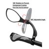 Hafny New Handlebar Bike Mirror, HD Blast-Resistant, Safe Crystal Clear Glass Mirror, Adjustable Rotatable Bike Mirror, Rearview Mirror, Bicycle Mirror, HF-M902LS-FR01