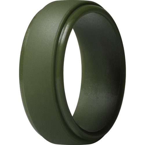 ThunderFit Men's Step Edge Silicone Rings, 10mm Wide 2.5mm Thick Rubber Bands-Variety Multipack 1-7