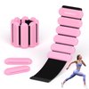 DOOHALO Ankle Weights Wrist Weights for Women Adjustable Arm Leg Weights for Women Weighted Wristbands for Walking Pilates Yoga, Aerobics 2 Pieces in Set 1lb Each