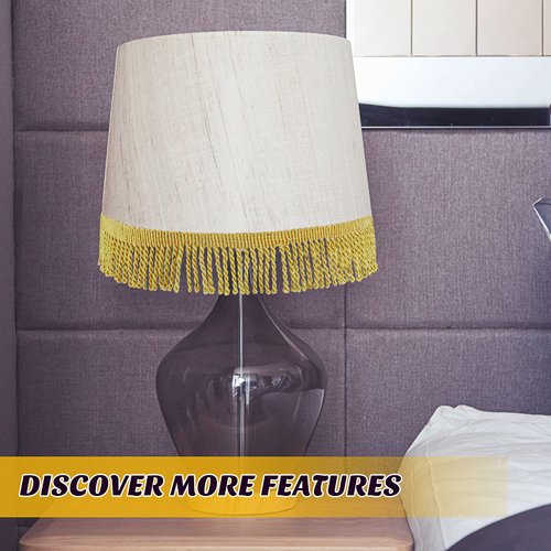 Waydress Fringe Trim Bright Sheen and Beautiful Decorations for Curtain Box Sofa Crafts Home Decor Supplies (Gold, 12 Yards)