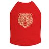 Small Tiger Face - Dog Shirt, M Red