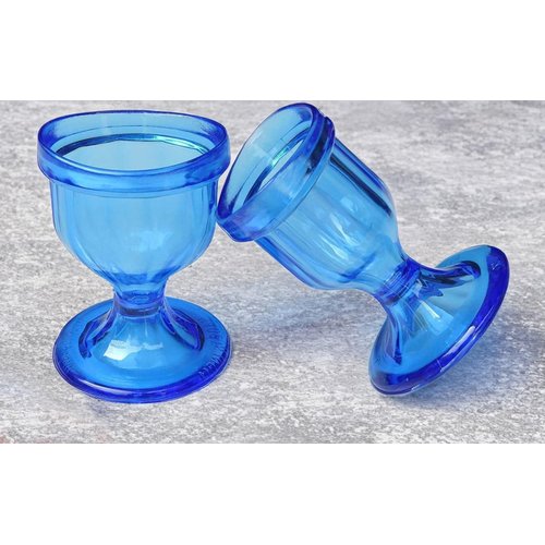 AYUSHYA HEALTH BlueCOLOR Eye Wash Cups with Storage Container- Eye Cups for Eye wash Shaped Rim for Eye Rinse, Cleansing, Remove Dust, Makeup & Irritants- Eye wash kit Set of 2 Eye Cup