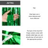 Green Foil Fringe Curtain 3.3×8.3FT 2 Packs, Metallic Tinsel Curtains Party Streamers for Birthday Graduation Baby Shower Decoration (2pcs,3.3FT×8.3FT, Green)