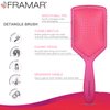 Framar Detangler Brush, Paddle Brush – Elegant Detangling Brush, No more Tangles Hair Brush – Hair Brushes for women, men and children (Pink)