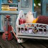 Chalyna 2 Pieces Miniature Wooden Violin Mini Violin Model Mini Wooden Violin Toy Mini Wooden Violin Model Dollhouse Miniature Violin for Dollhouse Accessory, 2.56 x 0.98 x 0.39 Inch