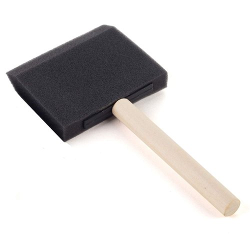 Tosnail 36 Pack 3 Inch Wide Foam Paint Brush with Wooden Handles for Acrylics, Stains, Varnishes, Crafts, Arts