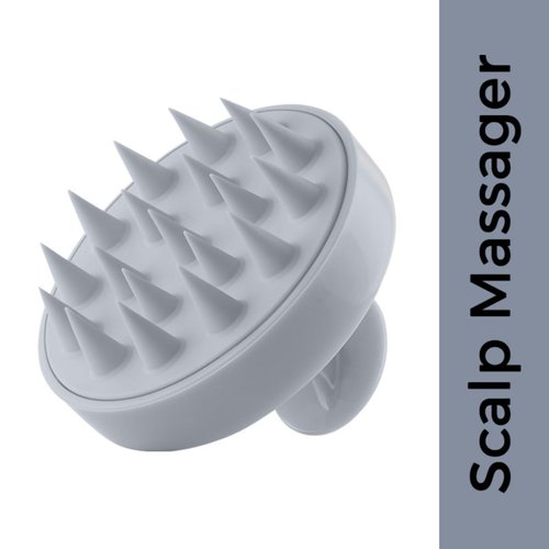 Nykaa Naturals Scalp Brush - Scalp Massager for Hair Growth - Helps with Dandruff Prevention, Itchiness Relief, and Follicle Stimulation - Grey - 1 pc