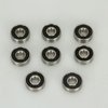 8 Pcs Abec 9 Durable Titanium & Stainless Steel Sporting Goods Skateboard Bearings (Black)