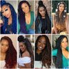 6 Packs Passion Twists Hair 18inch Water Wave Crochet Hair for Goddess Passion Twist Long Bohemian Locs Braiding Hair Extensions (18" 6packs 1B#)