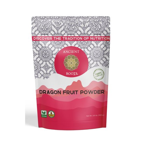 Ancient Roots Dragon Fruit Powder - All-Natural Food Coloring, Filled with Antioxidants, 25 Servings (3.5 ounces)