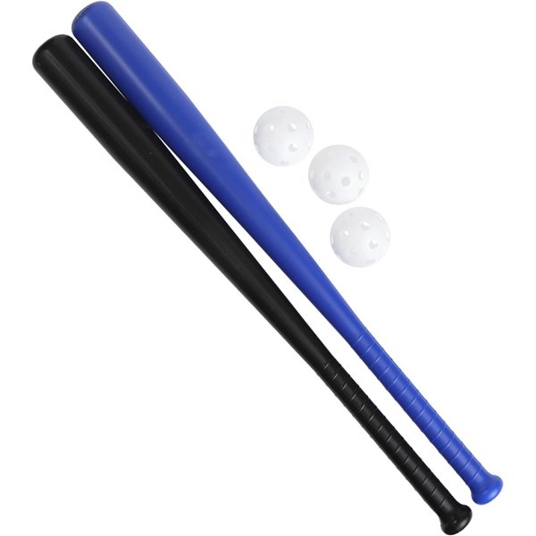 Plastic Toy Baseball Set for Kids - 2 Baseball Bats & 3 Plastic Balls - Very Fun Baseball Practice Set for Kids, Teenagers, Youths and Adults by Bezzi