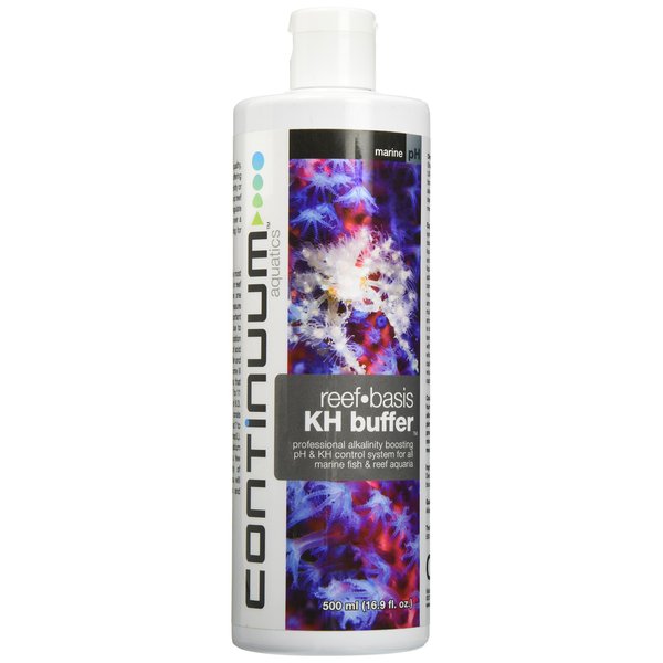 Continuum Aquatics Reef-Basis KH Buffer, professional alkalinity boosting pH & KH control system for all marine fish & reef aquaria, 500ml