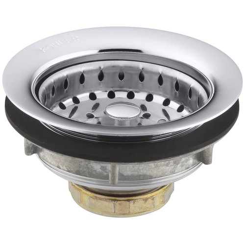 KOHLER K-8814-CP Sink Strainer, 3.5, Polished Chrome