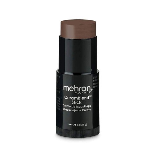 Mehron Makeup CreamBlend Stick | Face Paint, Body Paint, & Foundation Cream Makeup | Body Paint Stick Perfect for Halloween Makeup .75 oz (21 g) (Ebony)