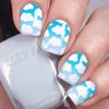 Whats Up Nails - Clouds Vinyl Stencils for Nail Art Design (1 Sheet, 12 Stencils)