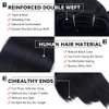 16A 50g Straight Bundles Human Hair 1 Bundle 100% Unprocessed Real Human Hair Extensions 20 Inch Raw Human Hair Natural Black Color