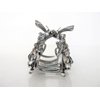 Medium blue or smoke gray crystal peacock metal hair claw clip bridal clip (Primary color: Blue)