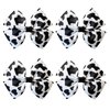 4Pcs Cow Print Bows for Girls Cow Print Hair Bows for Girls Cow Print Hair Bow Clips for Girls Cow Print Hair Clips Cute Hair Accessories for Girls