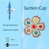 BENSE Suction Cup Spinner for Babies, Bath Toys for Babies, Novelty Spinning Tops for Airplane Travel, Baby Tray, Restaurant,Calming Toys 4 Pack (Animal)