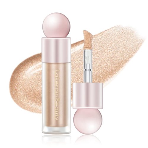 BEFIVECOK Liquid Highlighter Makeup, Natural Silky Shimmer Finish Liquid Face Highlighter, Highly Pigmented, Lightweight, Blendable, Soft Cream Highlighter For Face (#02 Champagne Shimmer)