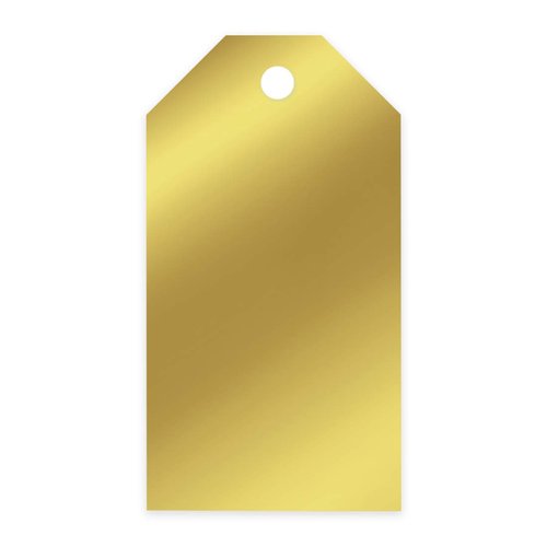 Andaz Press Classic Favor Gift Tags, Metallic Gold Ink, Solid Gold, 12-Pack, Not Gold Foil, for Christmas Gifts, Presents