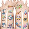 Y 10 Sheet Space Planet Temporary Tattoo Stickers Children Makeup Festival Carnival Birthday Party Fake Body Tattoos for Astronaut Outer Space Theme Face Tattoos Body Tattoos