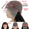 Body Wave Lace Front Wigs Human Hair Pre Plucked 13x4 HD Transparent Lace Frontal Wig with Baby Hair 180% Density Brazilian Virgin Human Hair Lace Front Wigs for Women Natural Black 22inch
