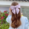 10 PCS Big Hair Bows for Women Girls, TOKUFAGU Hair Bow 8 Inch Hair Clips French Style Barrette Black Bow for Girl Hair Accessories (10 Colors)